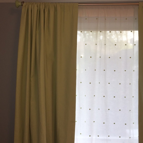 Pottery Barn Kids Other - PBK - four green dot sheer panels